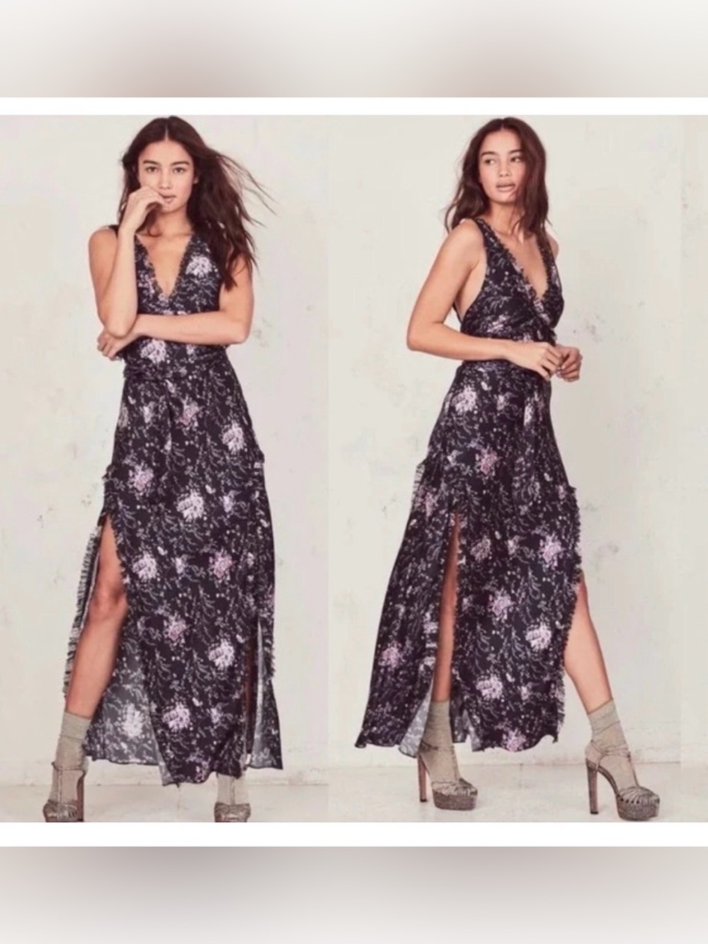 LoveShackFancy Kendall silk maxi dress floral 2